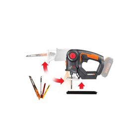 Worx WX550.9 20 V Akü Dahil Değildir Profesyonel Dekupaj ve Tilki Kuyruğu Testere