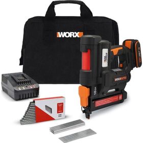 Worx WX844 20 Volt 2.0 Ah Li-Ion 16-40 mm Profesyonel Şarjlı Zımba Makinesi + 2700 Adet Yedek Zımba