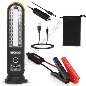 Worx Wx852.1 12 Volt 500 Amper Lityum-Polymer Akü Takviye + Powerbank + Led Lamba Seti