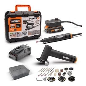 Worx WX990 Makerx 20 V 2.0 AH Kömürsüz Profesyonel Kalem Tipi Devir Ayarlı Gravür Seti