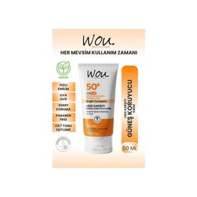 Wou Leke Karşıtı Yüksek Koruma SPF50 Yüksek Korumalı 50 ml Güneş Kremi