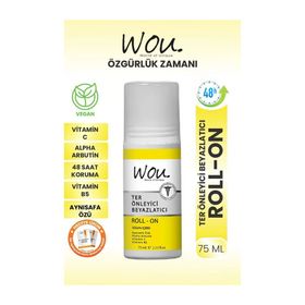 Wou World Of Unique Ter Önleyici Beyazlatıcı 2x75 ml Unisex Deodorant Roll-On
