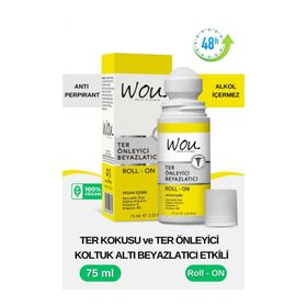Wou World Of Unique Ter Önleyici Beyazlatıcı 3x75 ml Unisex Deodorant Roll-On