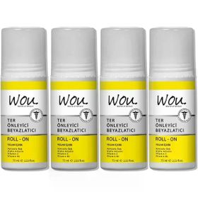 Wou World Of Unique Ter Önleyici Beyazlatıcı 4x75 ml Unisex Deodorant Roll-On