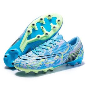 WOWEI Spike Cleats Athletics Stil 20 Yeşil Mavi Renk Baskılı Unisex Futbol Ayakkabı