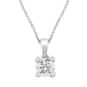 WPN3361-1 0.15 ct Karat E-F vs Pırlanta Yuvarlak Tırnak Tektaş Kolye