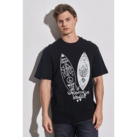 Wrangler Loose Fit Erkek Gri Bisiklet Yaka Spor Tişört
