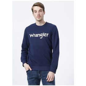 Wrangler W212025410 Bisiklet Yaka Lacivert Erkek Sweatshirt