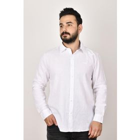 Wrangler W221085102 Kırık Beyaz Erkek Keten Karışımlı Gömlek
