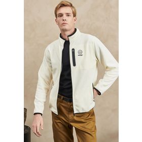 Wrangler W222579104 Regular Fit Ekru Şardonlu Erkek Polar Sweatshirt