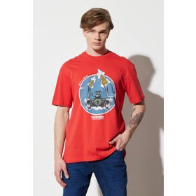 Wrangler W231237600 Bisiklet Yaka Kırmızı Erkek T-shirt