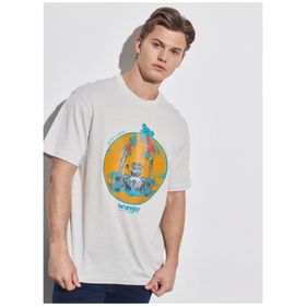 Wrangler W231237811 Bisiklet Yaka Taş Erkek T-Shirt