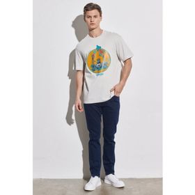 Wrangler W231237811 Bisiklet Yaka Taş Erkek T-Shirt
