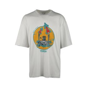 Wrangler W231237811 Bisiklet Yaka Taş Erkek T-Shirt