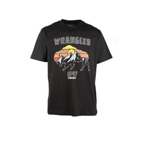 Wrangler W231254001 Bisiklet Yaka Siyah Erkek T-Shirt