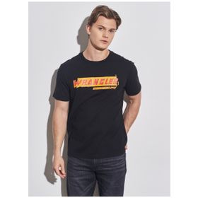 Wrangler W231257001 Bisiklet Yaka Siyah Erkek T-Shirt