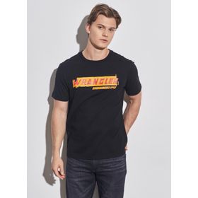 Wrangler W231257001 Bisiklet Yaka Siyah Erkek T-Shirt