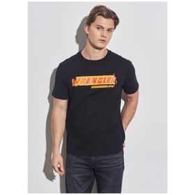 Wrangler W231257001 Bisiklet Yaka Siyah Erkek T-Shirt