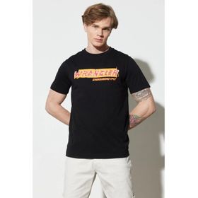 Wrangler W231257001 Bisiklet Yaka Siyah Erkek T-Shirt