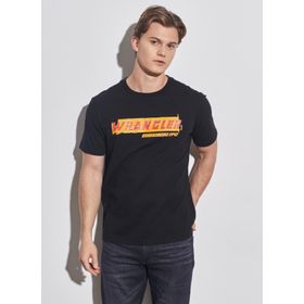 Wrangler W231257001 Bisiklet Yaka Siyah Erkek T-Shirt