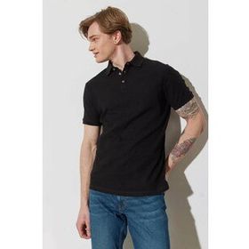Wrangler W231325001 Siyah Polo Yaka Erkek T-shirt