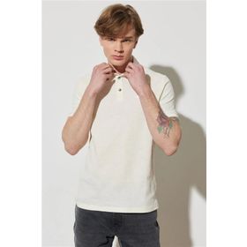 Wrangler W231325104 Ekru Polo Yaka Erkek T-shirt
