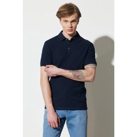 Wrangler W231325410 Polo Yaka Lacivert Erkek T-Shirt