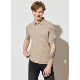 Wrangler W231325614 Bej Polo Yaka Erkek T-shirt
