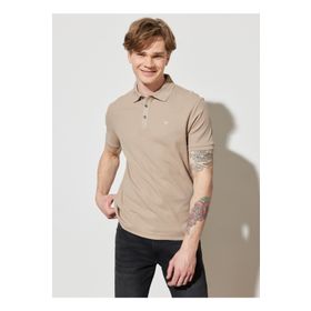 Wrangler W231325614 Bej Polo Yaka Erkek T-shirt