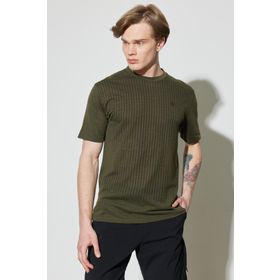 Wrangler W231708801_Bisiklet Yaka Tee ATG Bisiklet Yaka Haki Erkek T-Shirt