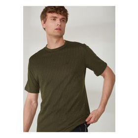 Wrangler W231708801_Bisiklet Yaka Tee ATG Bisiklet Yaka Haki Erkek T-Shirt