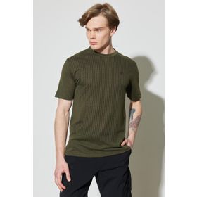Wrangler W231708801_Bisiklet Yaka Tee ATG Bisiklet Yaka Haki Erkek T-Shirt