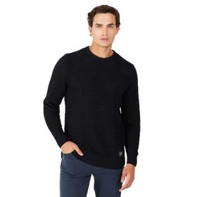 Wrangler W232580001 Siyah Erkek Kazak