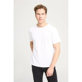 Wrangler W241575104 Ekru Bisiklet Yaka Erkek T-Shirt