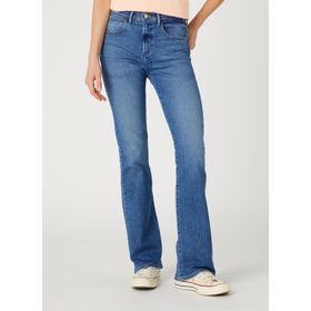 Wrangler W28B4736Y Mavi Normal Bel Bol Paça Normal Denim Kadın Pantolon