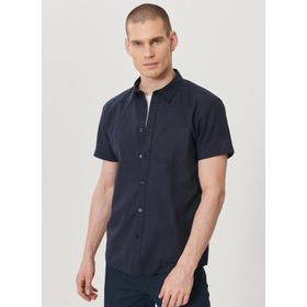 Wrangler W5J7LO114 Lacivert Erkek Keten Karışımlı Gömlek