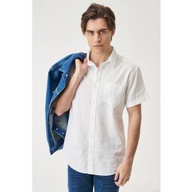Wrangler W5J7LO989 Beyaz Regular Fit Erkek Gömlek
