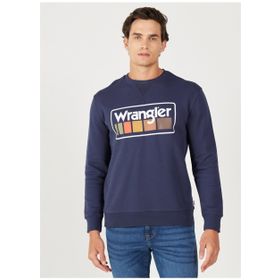 Wrangler W646H1114 Bisiklet Yaka Lacivert Erkek Sweatshirt