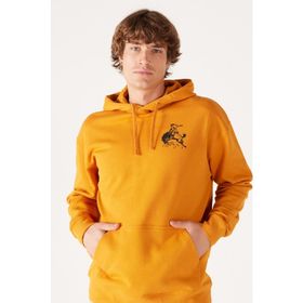 Wrangler W656I4H43 Turuncu Kapüşon Yaka Erkek Sweatshirt