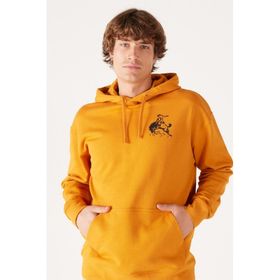 Wrangler W656I4H43 Turuncu Kapüşon Yaka Erkek Sweatshirt