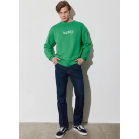 Wrangler W676I4G30 Bisiklet Yaka Yeşil Erkek Sweatshirt