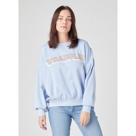 Wrangler W6R4HAB23 Bisiklet Yaka Koyu Mavi Kadın Sweatshirt