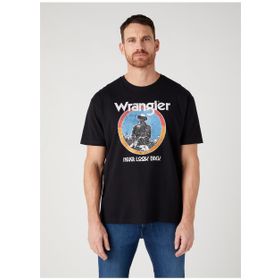 Wrangler W7CBEE100 Bisiklet Yaka Siyah Erkek T-Shirt