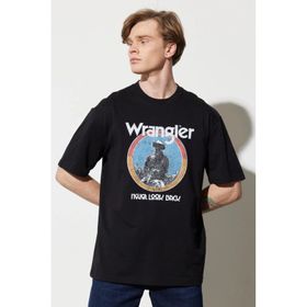 Wrangler W7CBEE100 Bisiklet Yaka Siyah Erkek T-Shirt