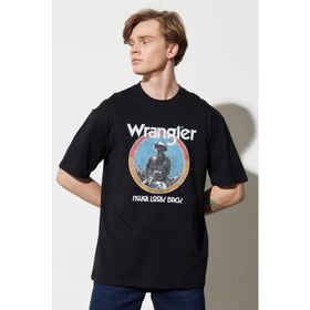 Wrangler W7CBEE100 Bisiklet Yaka Siyah Erkek T-Shirt