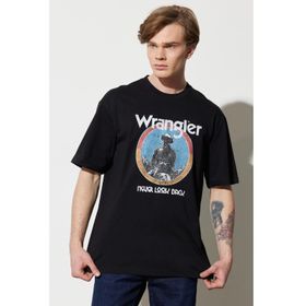 Wrangler W7CBEE100 Bisiklet Yaka Siyah Erkek T-Shirt