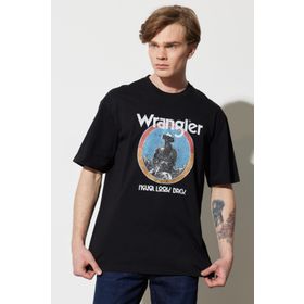 Wrangler W7CBEE100 Bisiklet Yaka Siyah Erkek T-Shirt