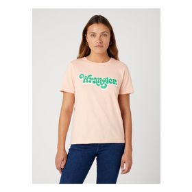 Wrangler W7N4D3P60 Somon Bisiklet Yaka Kadın T-Shirt