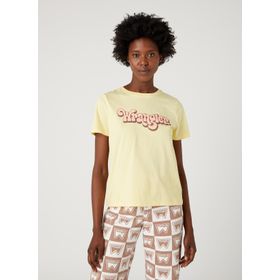 Wrangler W7N4D3Y37 Sarı Bisiklet Yaka Kadın T-Shirt