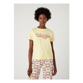 Wrangler W7N4D3Y37 Sarı Bisiklet Yaka Kadın T-Shirt